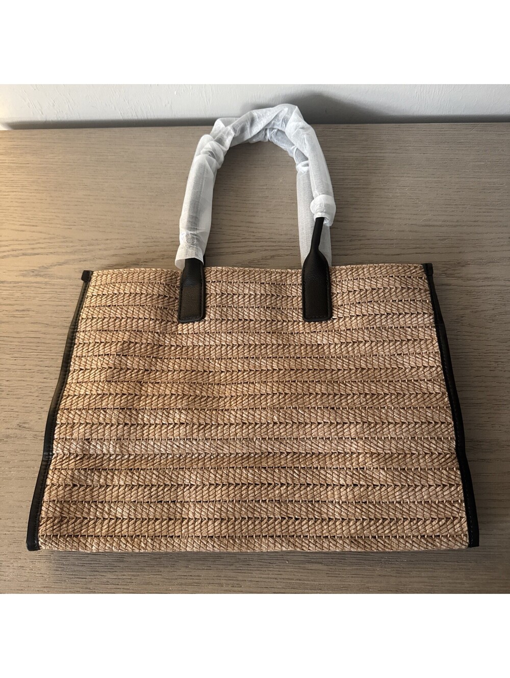 Walter Baker Delaney Natural Raffia Tote Bag NWT Women’s - Picture 6 of 9